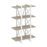 Стеллаж на регулируемых опорах - 4 полки VR.L-MST.O-4.4V (дуб аттик/белый)