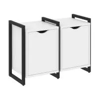 Тумба на регульруемых опорах наборная VR.L-TN-2.O (белый брилиант/черный)