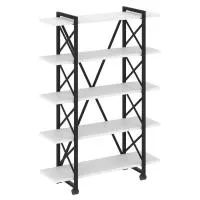 Стеллаж на колесных опорах - 5 полки VR.L-MST.K-5.8V (черный брилиант/черный)