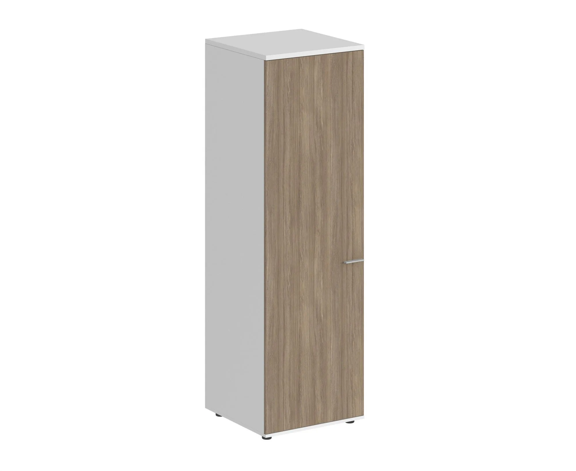 Гардероб, з.ст HDF, корпус белый, фасады дуб темный, Sigma SG.823.WH.OD