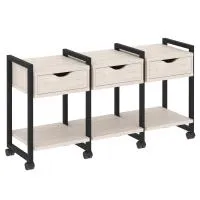 Тумба на колесных опорах наборная VR.L-TN-4.K (денвер светлый/черный)