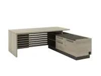 Стол руководителя на ЛДСП опорах с опорной тумбой Vestar Z-220Пр.1000 правый с блоком розеток