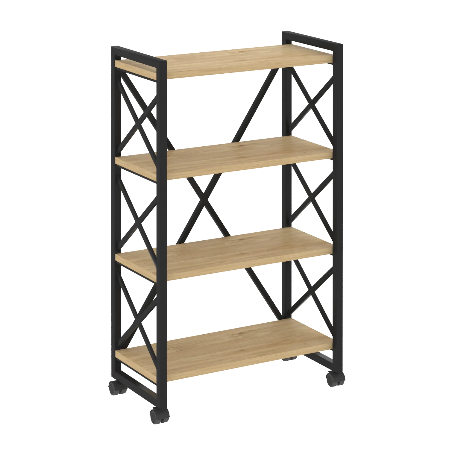 Стеллаж Loft на колесных опорах - 4 полки VR.L-MST.K-4.8