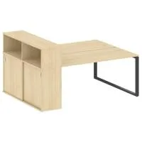 Рабочая станция на О-образном м/к с опорным шкафом-купе БО.РС-СШК-2.4 - Metal System