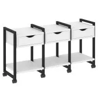 Тумба на колесных опорах наборная VR.L-TN-4.K (белый брилиант/черный)