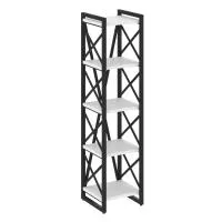 Стеллаж на регулируемых опорах - 5 полки VR.L-MST.O-5.4 (черный брилиант/черный)