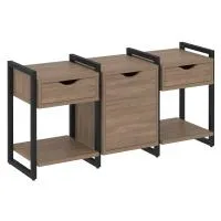 Тумба на регульруемых опорах наборная VR.L-TN-6.O (дуб аризона/черный)