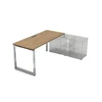 Стол рабочий, прямолинейныйна О-образных опорах, правый Gloss Line НСТП-О.984