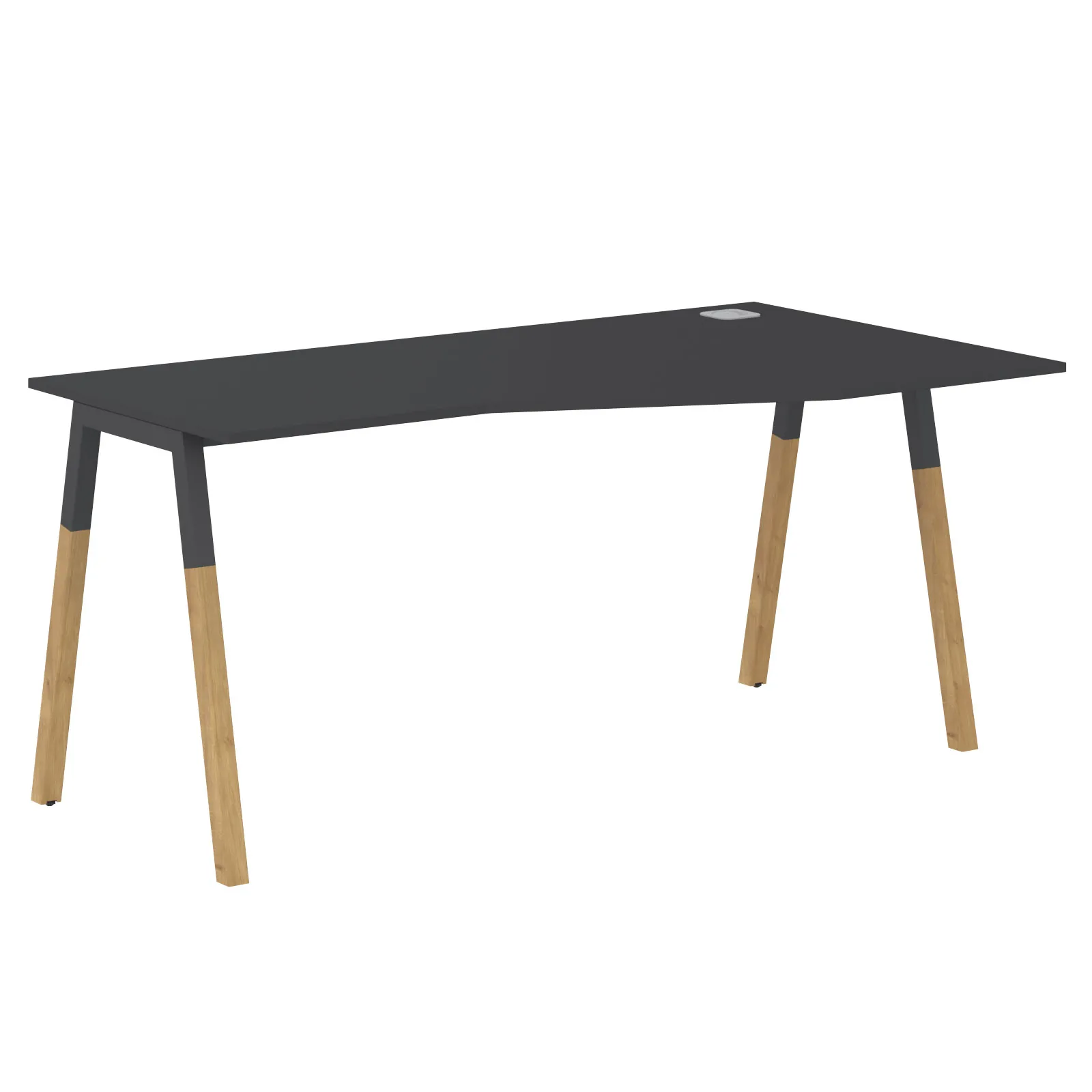 Стол письменный эргономичный FCT 1567 правый (графит/бук) Forta