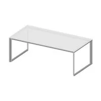 Стол рабочий (белое стекло "оптивайт") Carre CATA200V