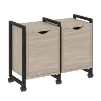 Тумба на колесных опорах наборная VR.L-TN-2.K (дуб аттик/черный)