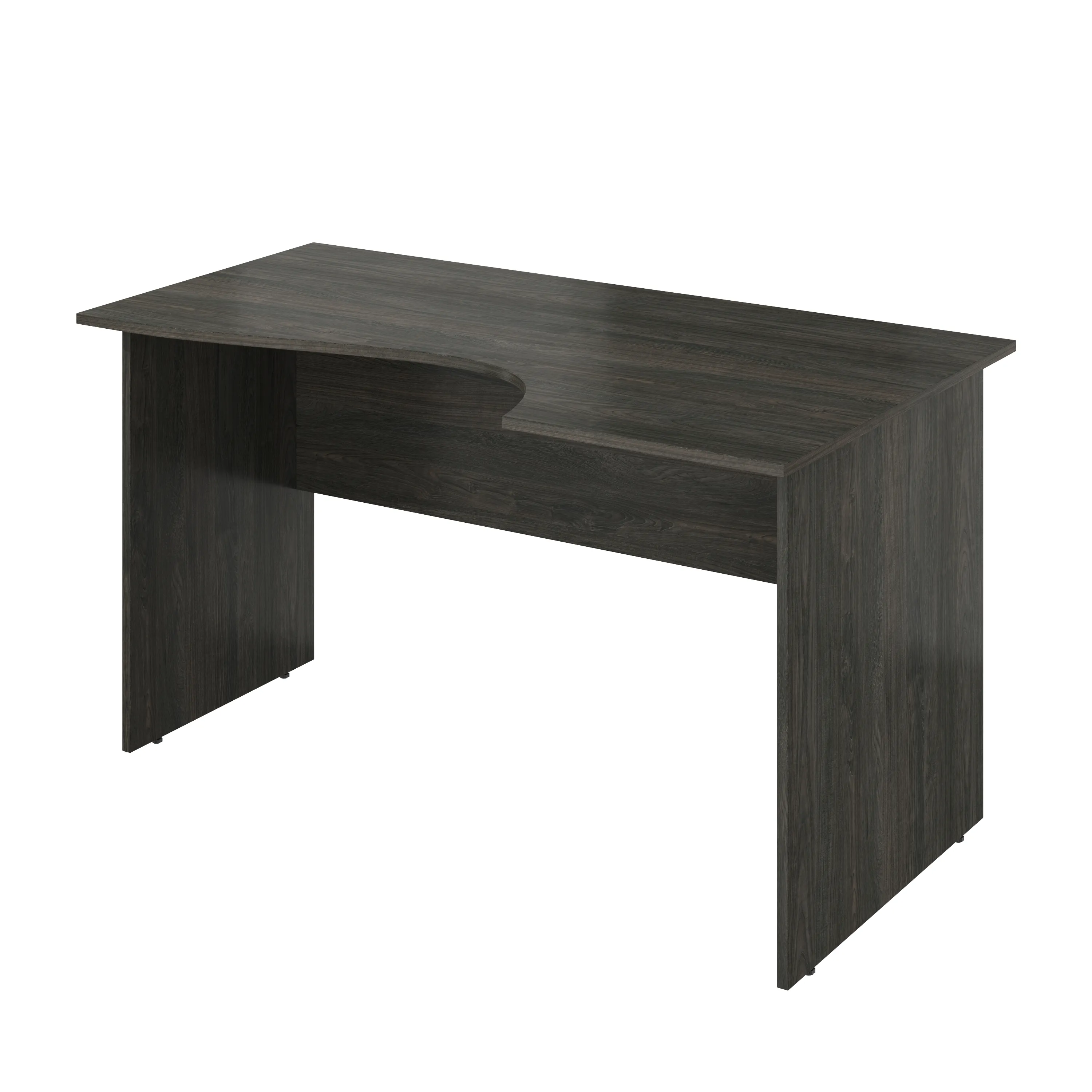 Стол офисный криволинейный правый Канцлер КЦ05.12 дерево карбон