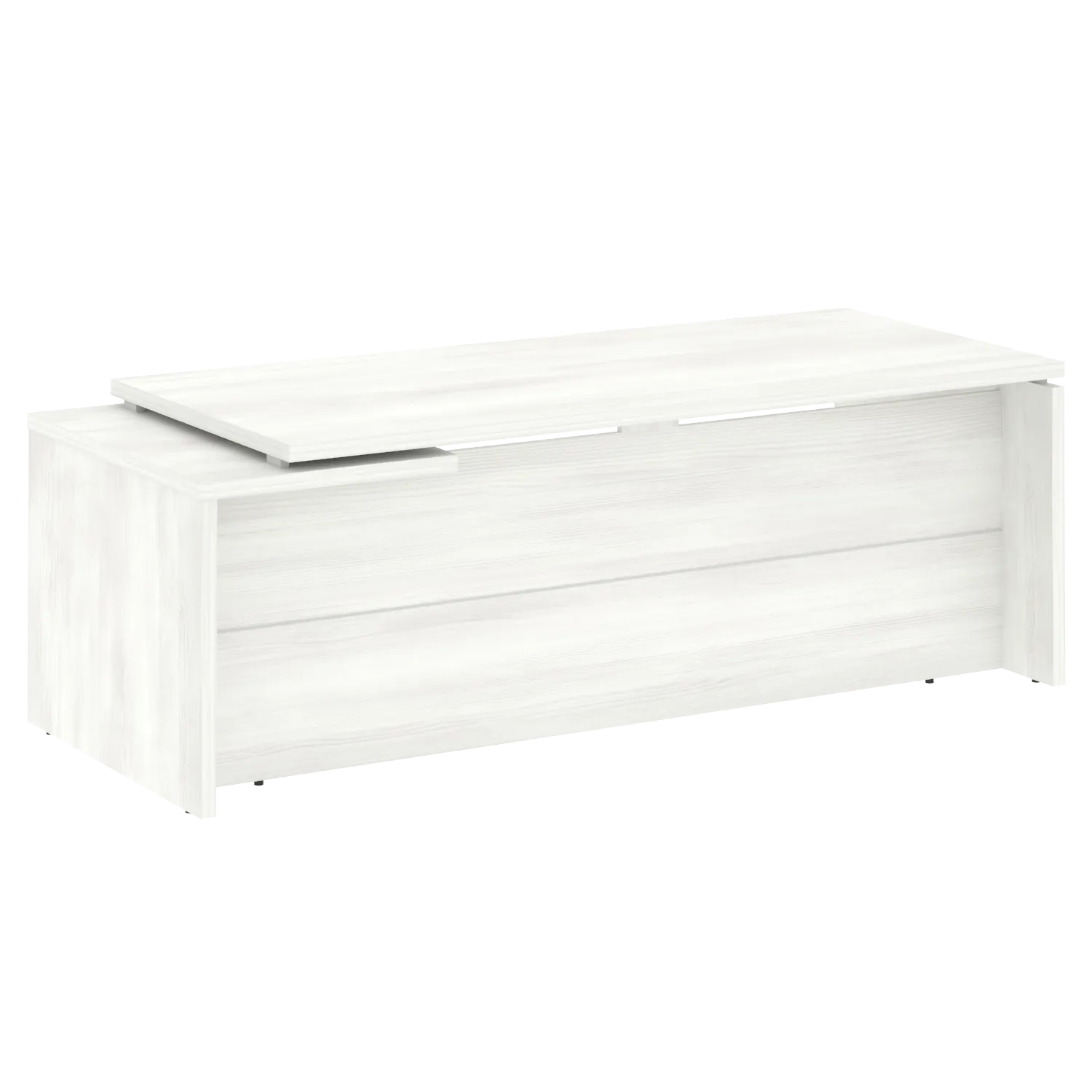 Стол руководителя прямой, правый Yalta LT.В-22 R снежная патина