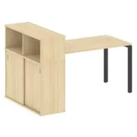 Стол письменный на П-образном м/к с опорным шкафом-купе БП.РС-СШК-3.3 - Metal System