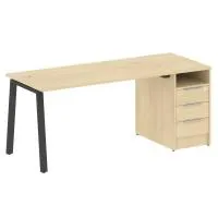 Рабочая станция на А-образном м/к с опорной тумбой БА.РС-СТП -1.3 - Metal System