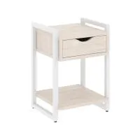 Тумба на регулируемых опорах с ящиком и полкой VR.L-T1.O (денвер светлый/белый)