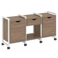 Тумба на колесных опорах наборная VR.L-TN-7.K (дуб аризона/белый)