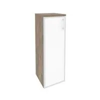 Шкаф средний узкий левый (1 средний фасад стекло лакобель белое в раме) ONIX O.SU-2.4R(L) white