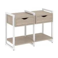 Тумба на регульруемых опорах наборная VR.L-TN-1.O (дуб аттик/белый)