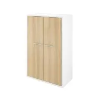 Шкаф низкий закрытый Дублин ДБ47 (белый/акация)