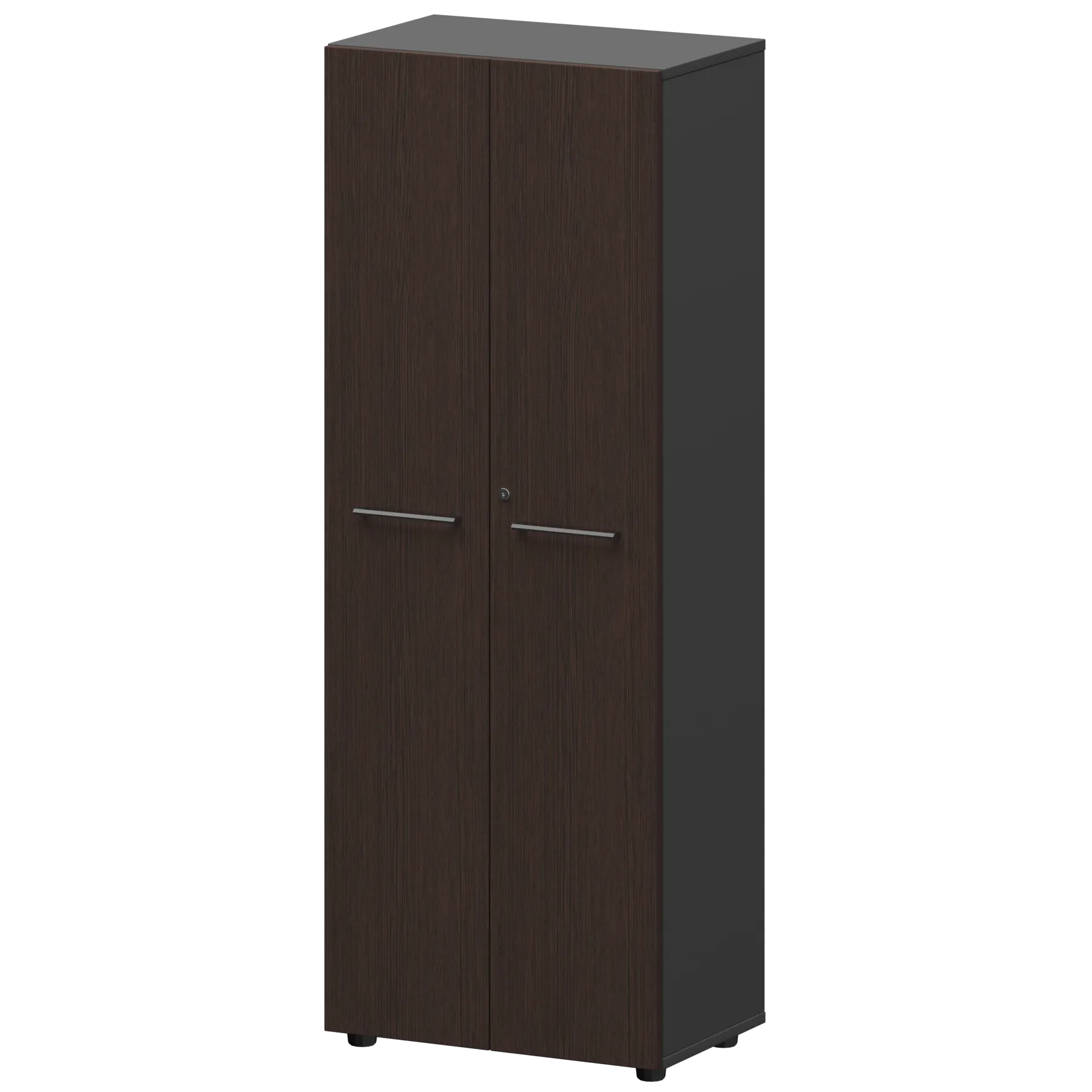 КОРТЕЗ Шкаф для одежды KZS-46 Дуб венге/Графит 598x380x1595