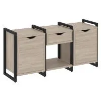 Тумба на регульруемых опорах наборная VR.L-TN-7.O (дуб аттик/черный)