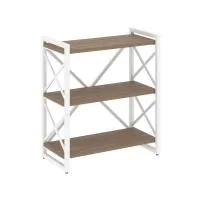 Стеллаж на регулируемых опорах - 3 полки VR.L-MST.O-3.8 (дуб аризона/белый)