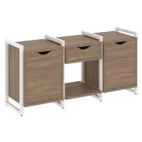 Тумба на регульруемых опорах наборная VR.L-TN-7.O (дуб аризона/белый)