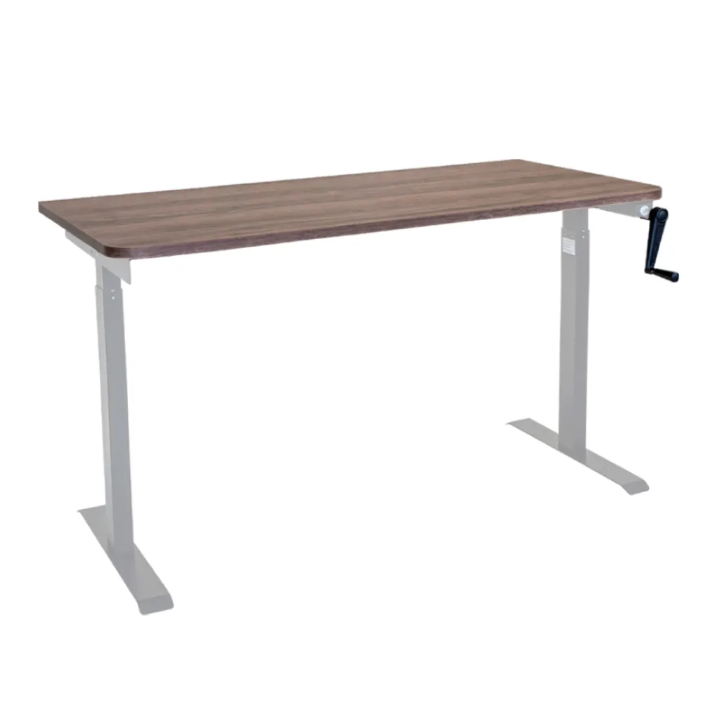 Стол с регулировкой высоты механический LuxAlto LA-T33-M1 серый/дуб коричневый ЛДСП 120*70*2.5