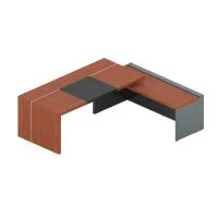 Стол с боковой приставкой, бюваром и кабель-каналом Art.Neo An-200.2R