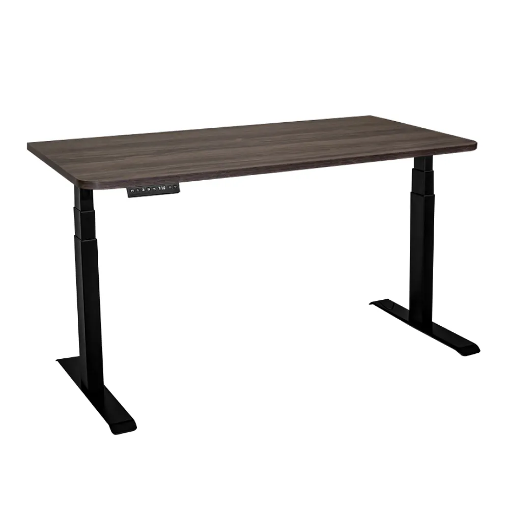 Стол с регулировкой высоты электрический LuxAlto LA-T33-2A3 черный/дуб коричневый ЛДСП 160*70*2.5