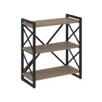 Стеллаж на регулируемых опорах - 3 полки VR.L-MST.O-3.8 (дуб аризона/черный)
