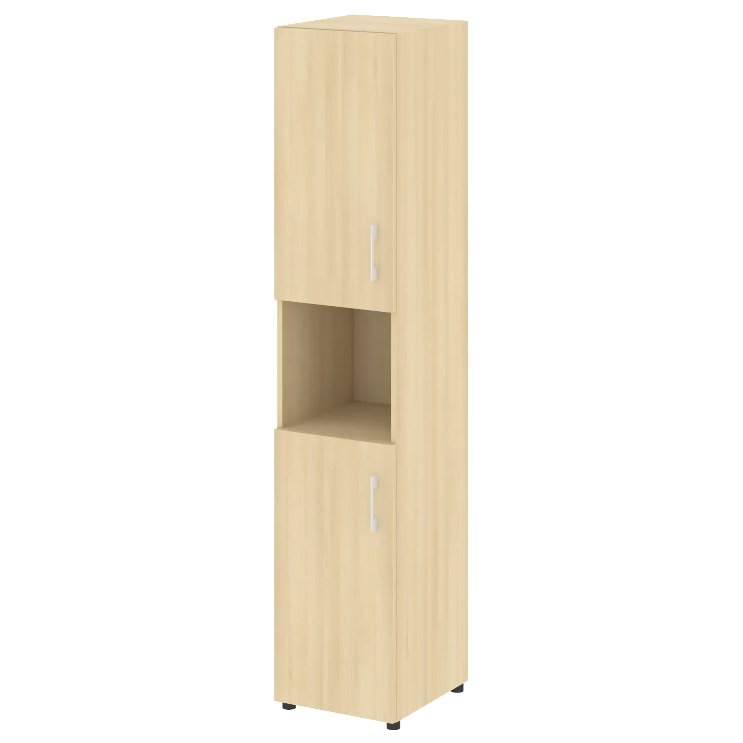 Шкаф высокий узкий левый (2 низких фасада ЛДСП) Yalta LT.SU-1.5 L/R акация лорка