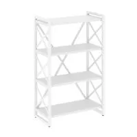 Стеллаж на регулируемых опорах - 4 полки VR.L-MST.O-4.8 (белый брилиант/белый)