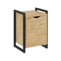 Тумба на регульруемых опорах с распашным фасадом VR.L-T2.O (тиквуд светлый/черный)