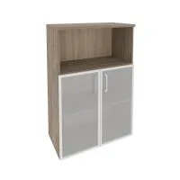 Шкаф средний широкий (2 низких фасада стекло в раме) ONIX O.ST-2.2R