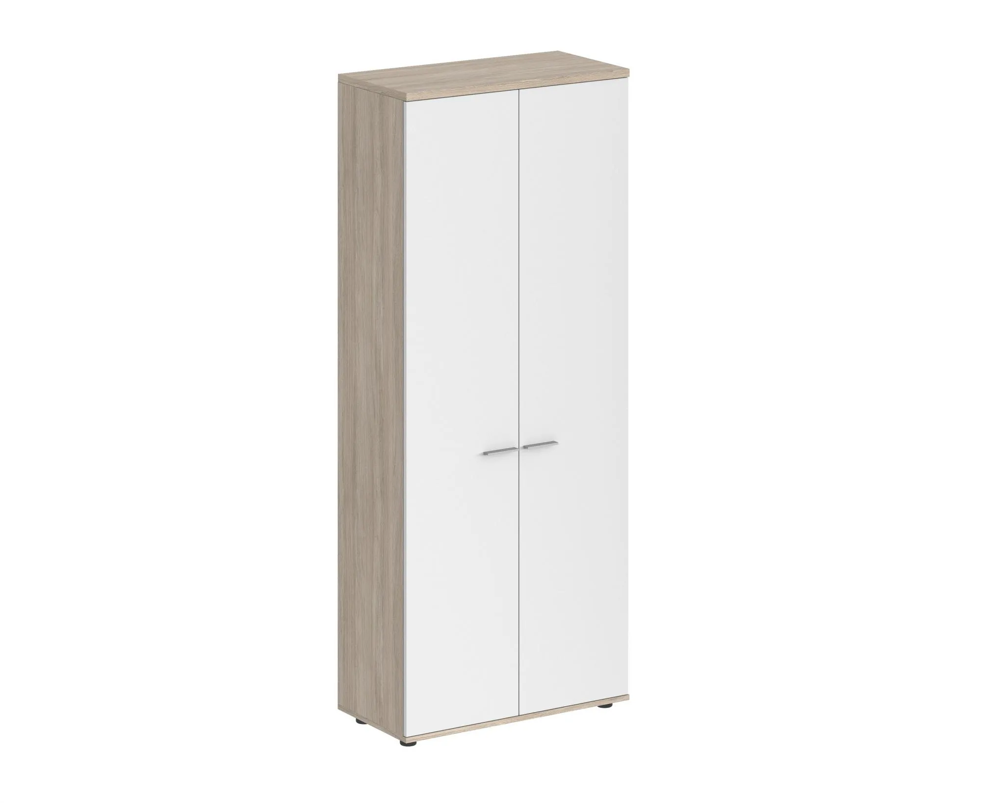 Гардероб, з.ст HDF, корпус дуб светлый, фасады белый, Sigma SG.821.OL.WH