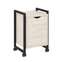 Тумба на колесных опорах с распашным фасадом VR.L-T2.K (денвер светлый/черный)