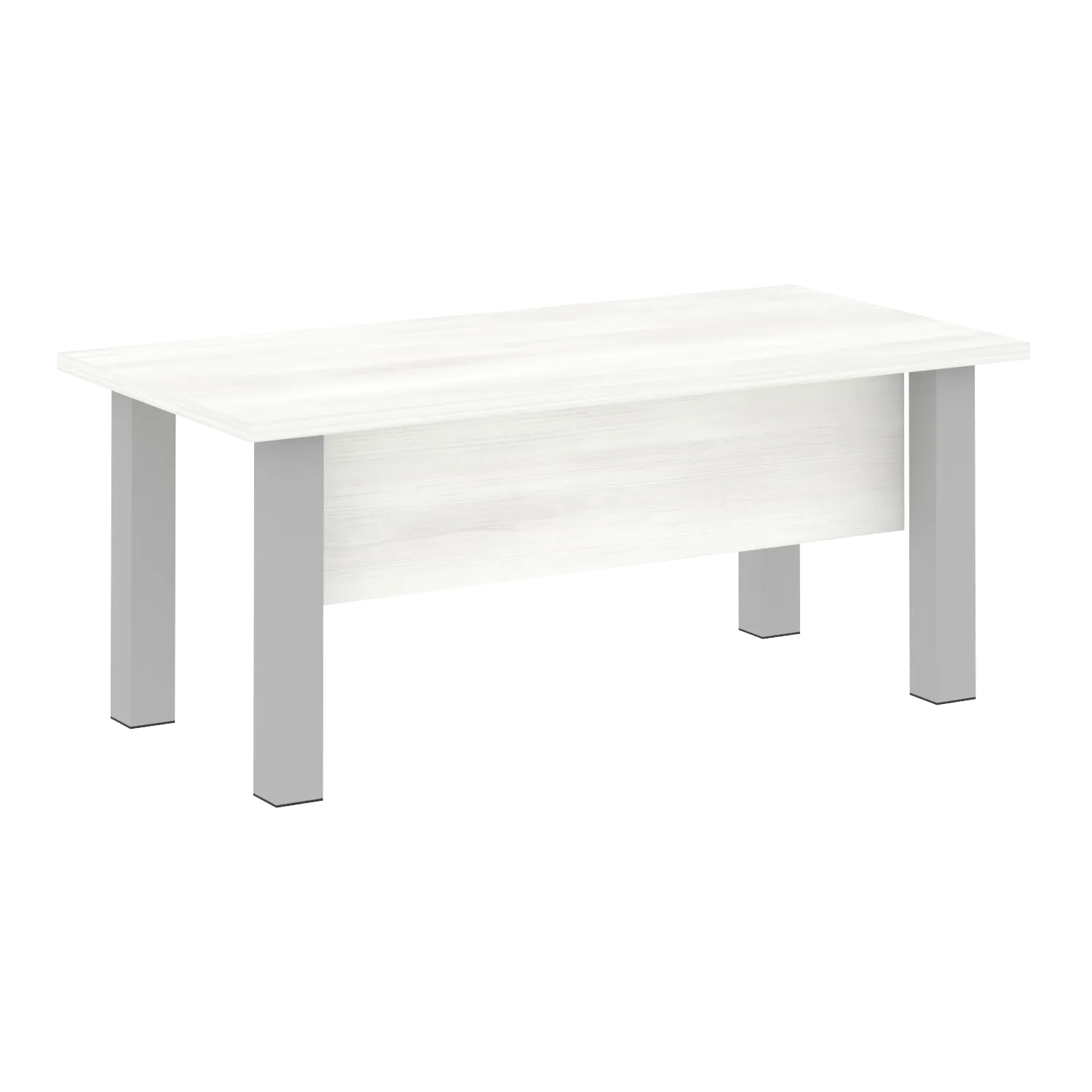 Стол руководителя прямой (опоры серые) Yalta LT.D-18.1 снежная патина