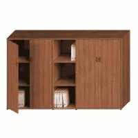 Шкаф комбинированный средний (закрытый + стеллаж узкий + закрытый) Престиж Исп.26