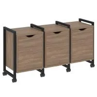 Тумба на колесных опорах наборная VR.L-TN-5.K (дуб аризона/черный)