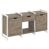 Тумба на регульруемых опорах наборная VR.L-TN-7.O (тиквуд темный/белый)