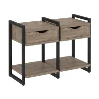 Тумба на регульруемых опорах наборная VR.L-TN-1.O (тиквуд темный/черный)