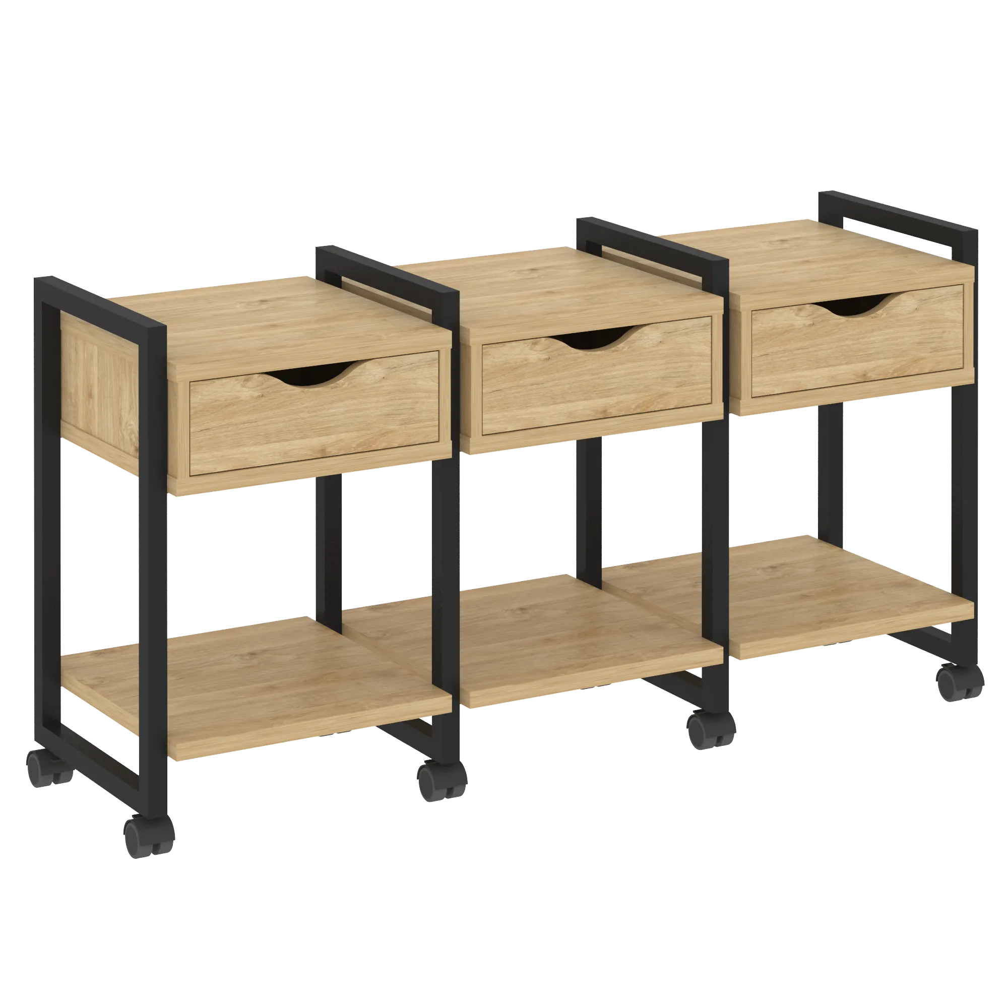 Тумба Loft на колесных опорах наборная VR.L-TN-4.K