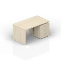 Стол Norman на опорной тумбе правый NR180T3D