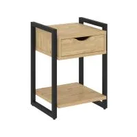 Тумба на регулируемых опорах с ящиком и полкой VR.L-T1.O (тиквуд светлый/черный)