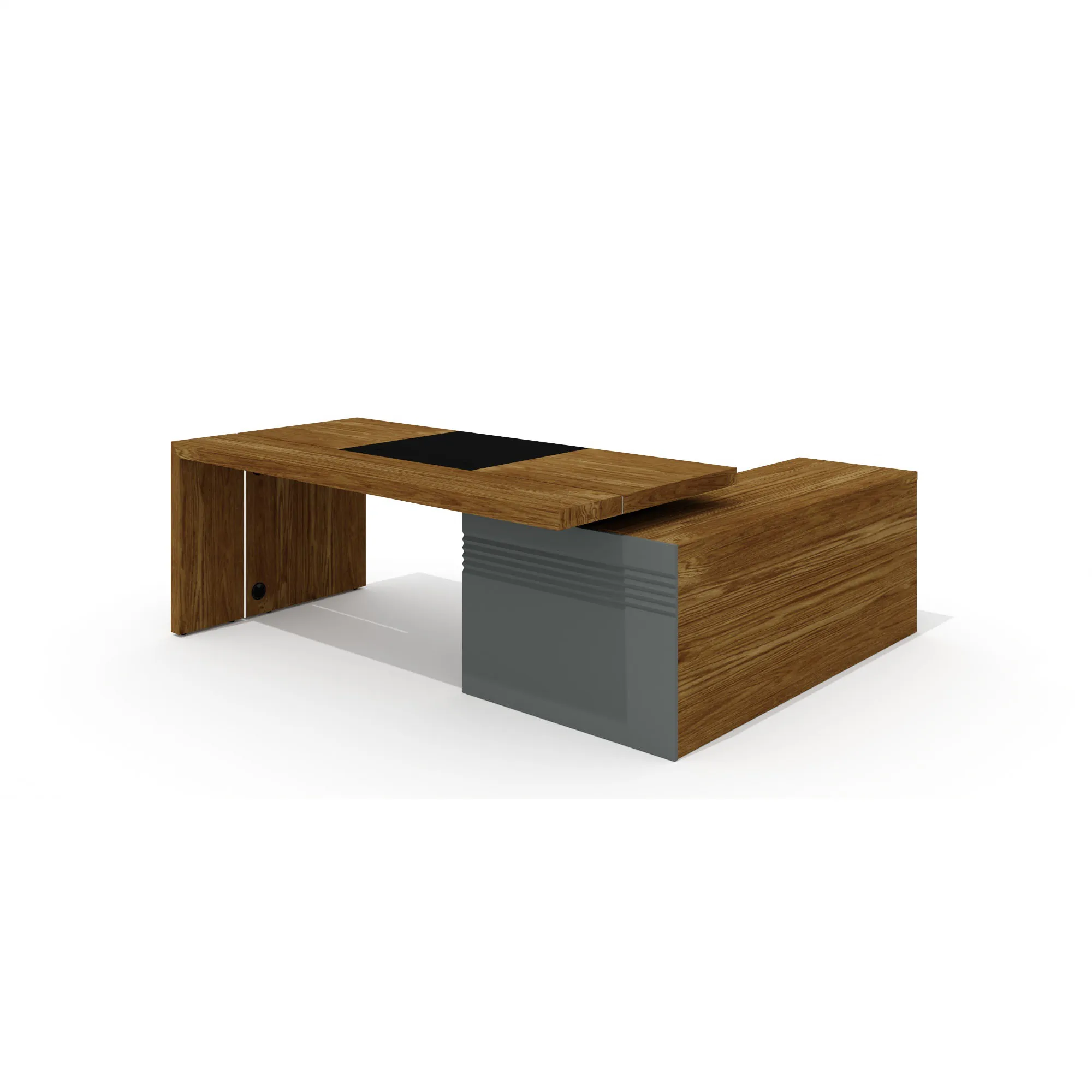 Стол руководителя с опорной тумбой, бюваром и кабель-каналом, левый ART.NEO II Neo-201L