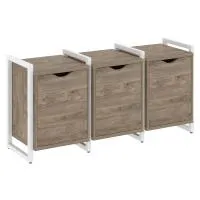 Тумба на регульруемых опорах наборная VR.L-TN-5.O (тиквуд темный/белый)