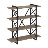 Стеллаж на регулируемых опорах - 4 полки VR.L-MST.O-4.8V (дуб аризона/черный)