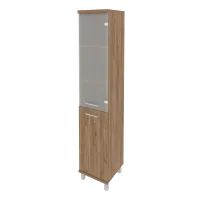 Шкаф высокий узкий правый First KSU-1.2(R) (дуб табак)